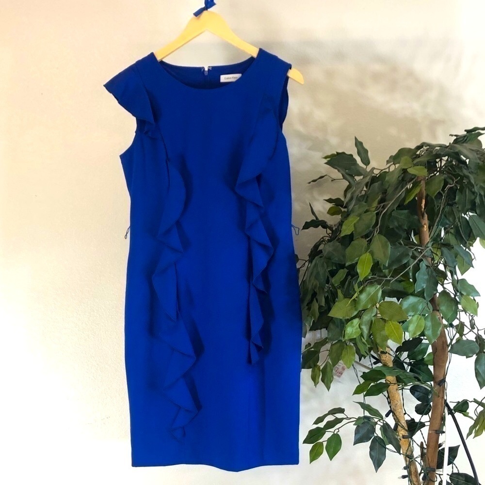 Calvin Klein Blue Sheath Dress